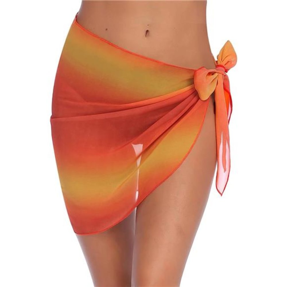 Women's Short Sarongs Beach Wrap Sheer Bikini Wraps